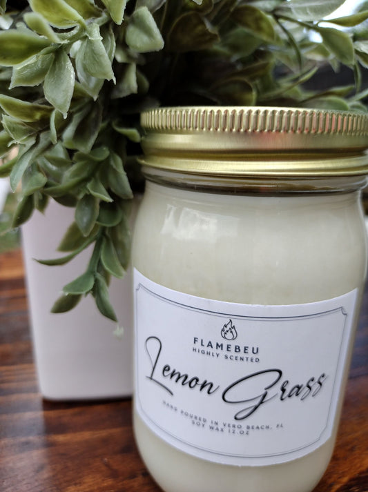 Lemon Grass Soy Mason Jar Candle