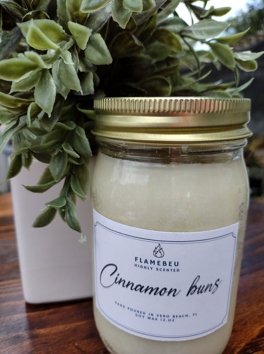 Cinnamon Buns Soy Mason Jar Candle